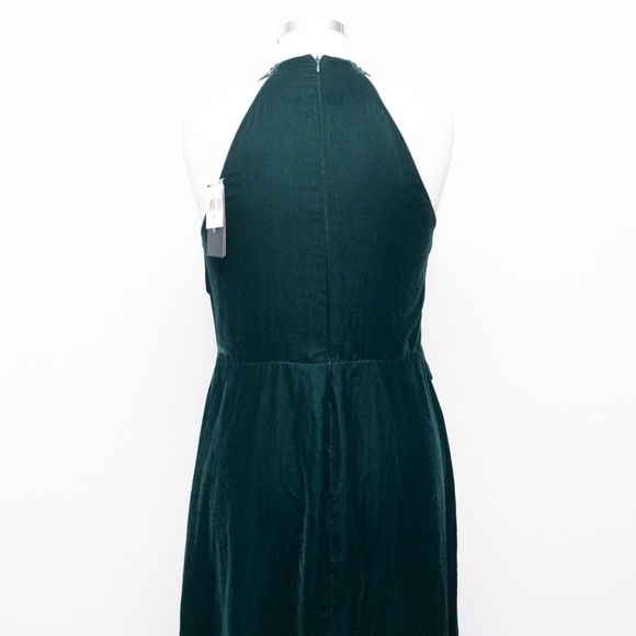 Lauren Ralph Lauren. Women's Velvet Beaded Halter Gown. - Picture 9 of 13